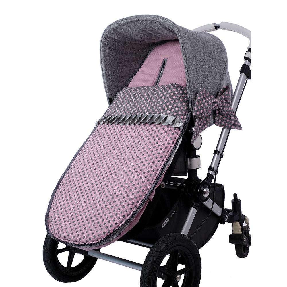 Saco Silla Invierno Paseo Bebé a Medida 106 Lana Topos Bebiti by Nanetes - Nanetes #